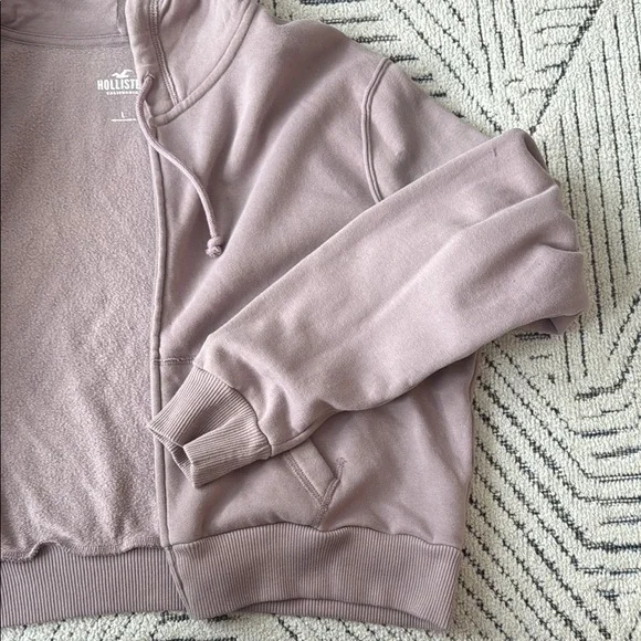 Mauve Cropped Hoodie - Picture 5 of 5